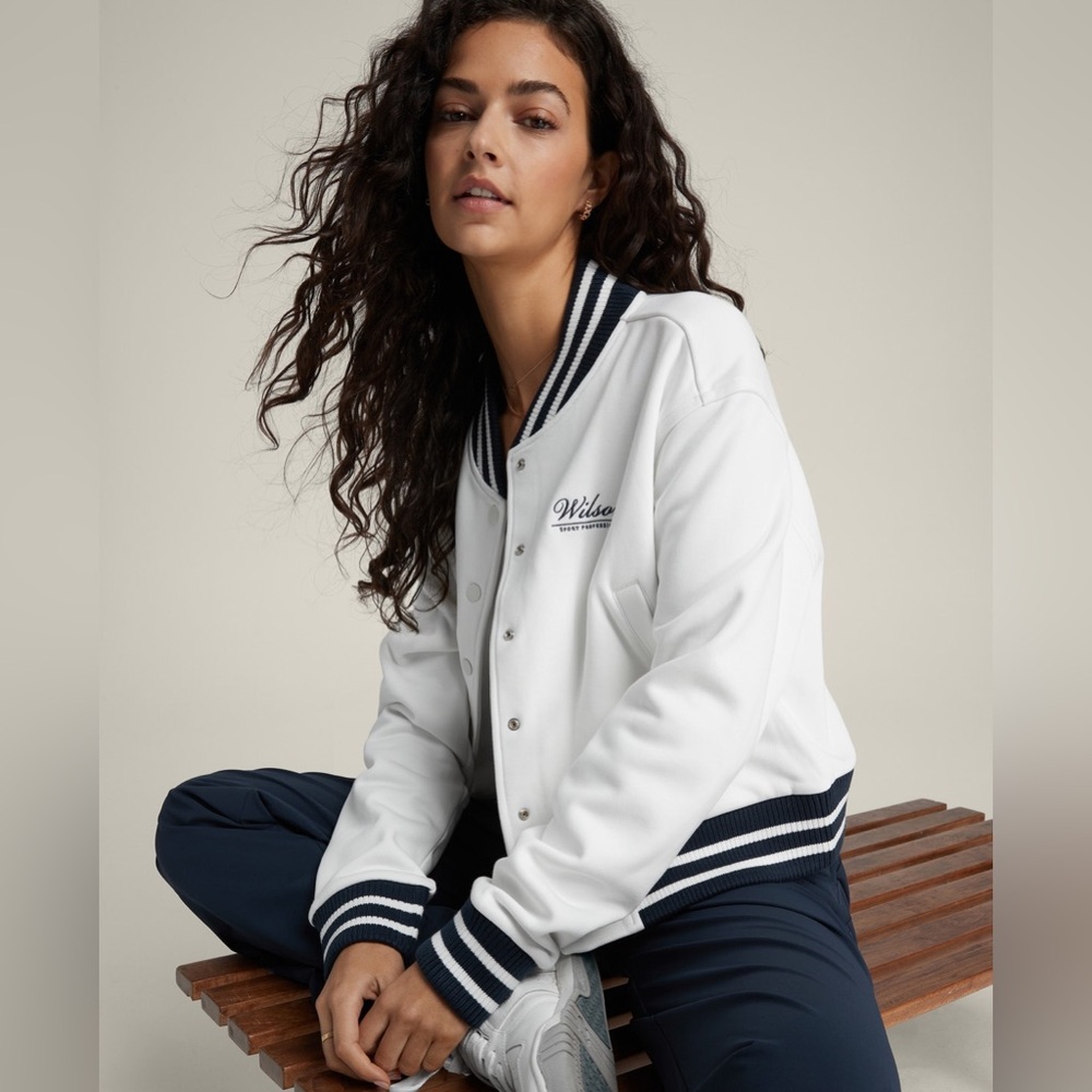 WILSON HUDSON CROPPED VARSITY BOMBER